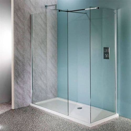 Jupiter Mercury 1700 x 700mm Walk-in Shower Wet Room Pack & Tray- 10mm Glass Panels