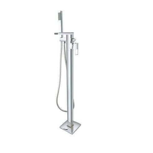 Jupiter Shaz Square Freestanding Bath Tap With Handheld Shower - FS-006
