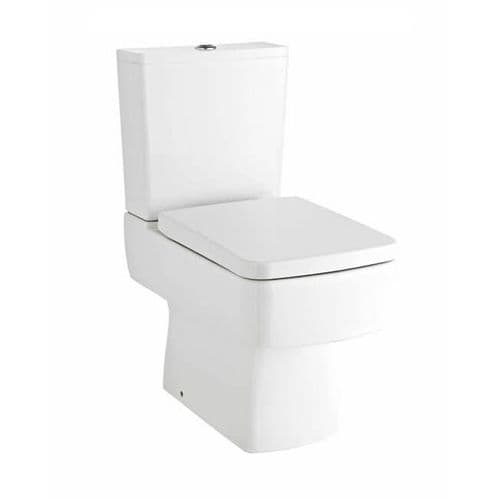 NUIE Bliss Semi Flush to Wall Close Coupled Short Projection Toilet and Soft Close Seat