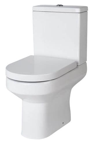 NUIE Harmony Close Coupled Toilet, Cistern and Soft Close Seat 820 x 365 x 620mm