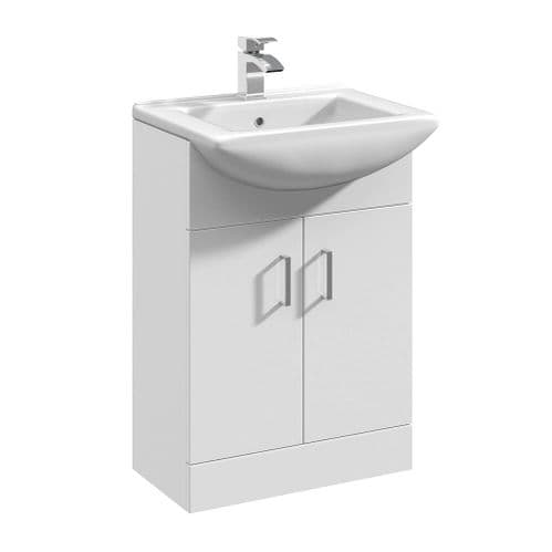 NUIE Mayford 550mm White Bathroom Furniture Vanity Unit and Basin