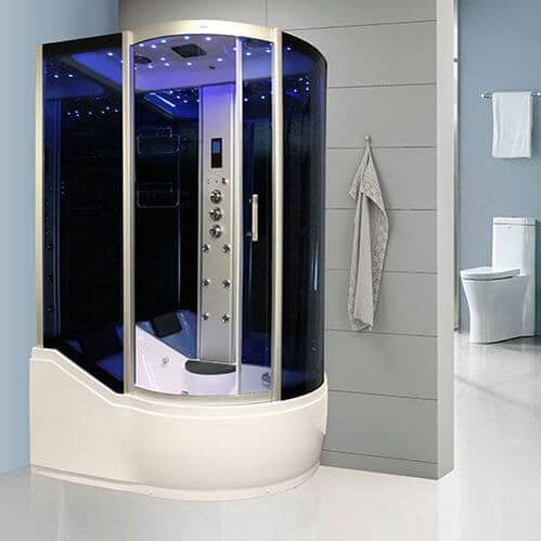 Insignia INS8058L Steam Shower Whirlpool Shower Bath 1500mm x 900mm LEFT HAND