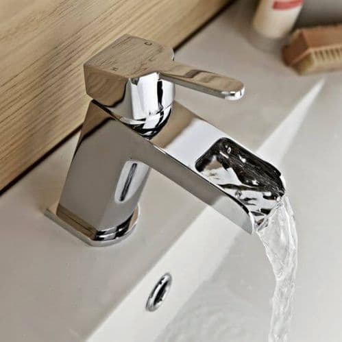 Jupiter Deluge Chrome Waterfall Basin Mixer Including Pop Up Waste TF2902