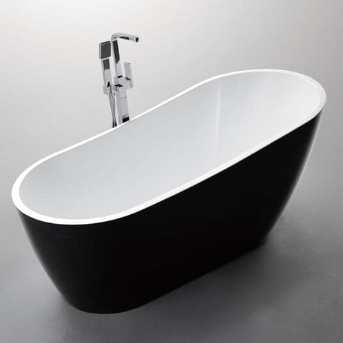 Jupiter Palermo Designer Modern Black Slipper Freestanding Bath 1700mm x 800mm