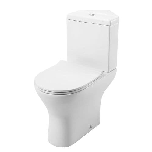 Jupiter Spek Corner Toilet Close Coupled Cistern and Pan with Slimline Seat - SPEK010