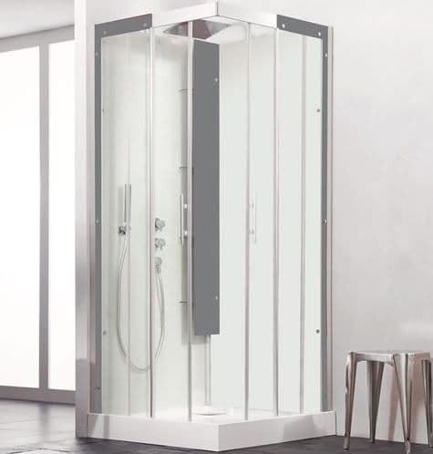 Kinedo Horizon Corner Watertight Sliding Door Shower Cubicle / Pod 800mm x 800mm