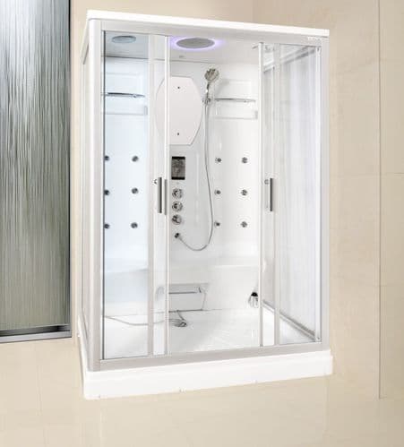 Lisna Waters 1400mm x 900mm Steam Shower Double 2 Person Shower Enclosure