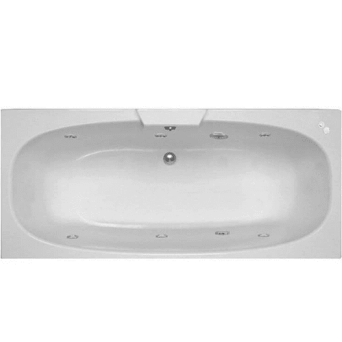Lisna Waters Acer 1700mm x 750mm Double Ended Whirlpool Bath 6 Jet Encore System