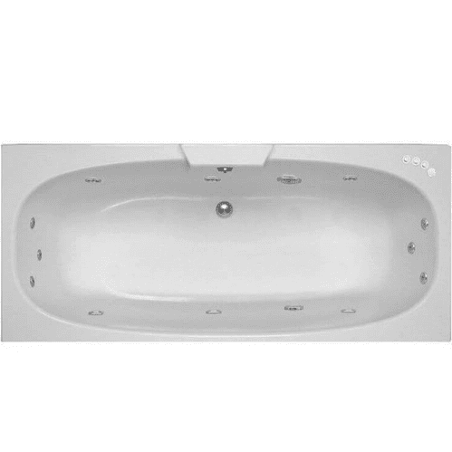 Lisna Waters Acer 1700mm x 750mm Double Ended Whirlpool Bath & Air Spa Bath 12 Jet Encore System