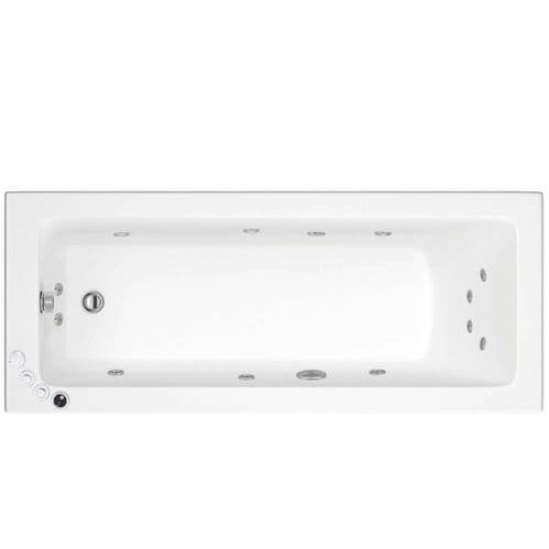 Lisna Waters Florence 1600mm x 700mm Single Ended Whirlpool Bath 12 Jet Encore System
