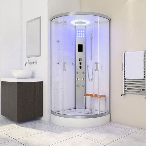 Lisna Waters LW11 900mm x 900mm - White - Quadrant Shower Cabin