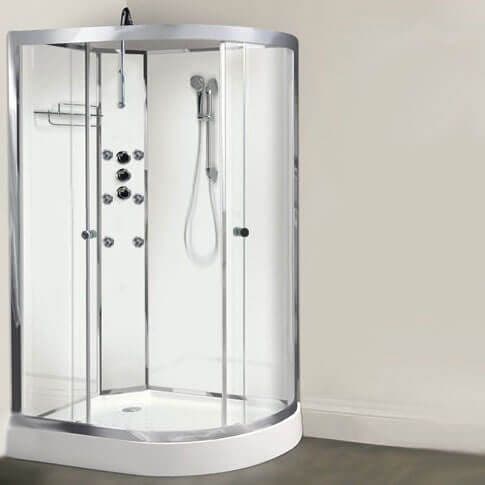 Lisna Waters Olympia White 1200mm x 800mm Left Hand Hydro Massage Shower Cabin LW13-L