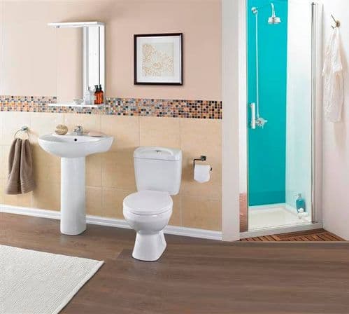 Melbourne Pivot En-Suite Bathroom Pack with 800mm Pivot Shower Door
