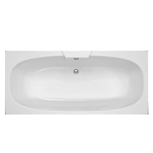 Moods Algarve Luxury Double Ended 1700mm x 750mm Bath with 2 Tap Holes - QTR442