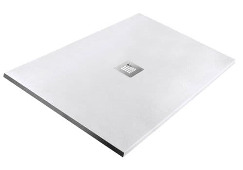 The Shower Tray Company 1700 x 700 Rectangle Shower Enclosure Tray White Slate Effect Stone Resin