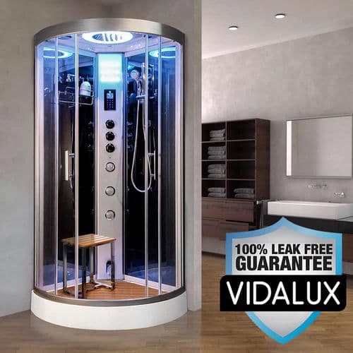 Vidalux Essence Steam Shower 800mm x 800mm Mirrored Quadrant Cubicle